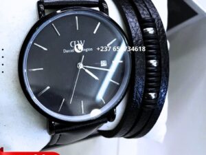 Montre et bracelet couleur noir